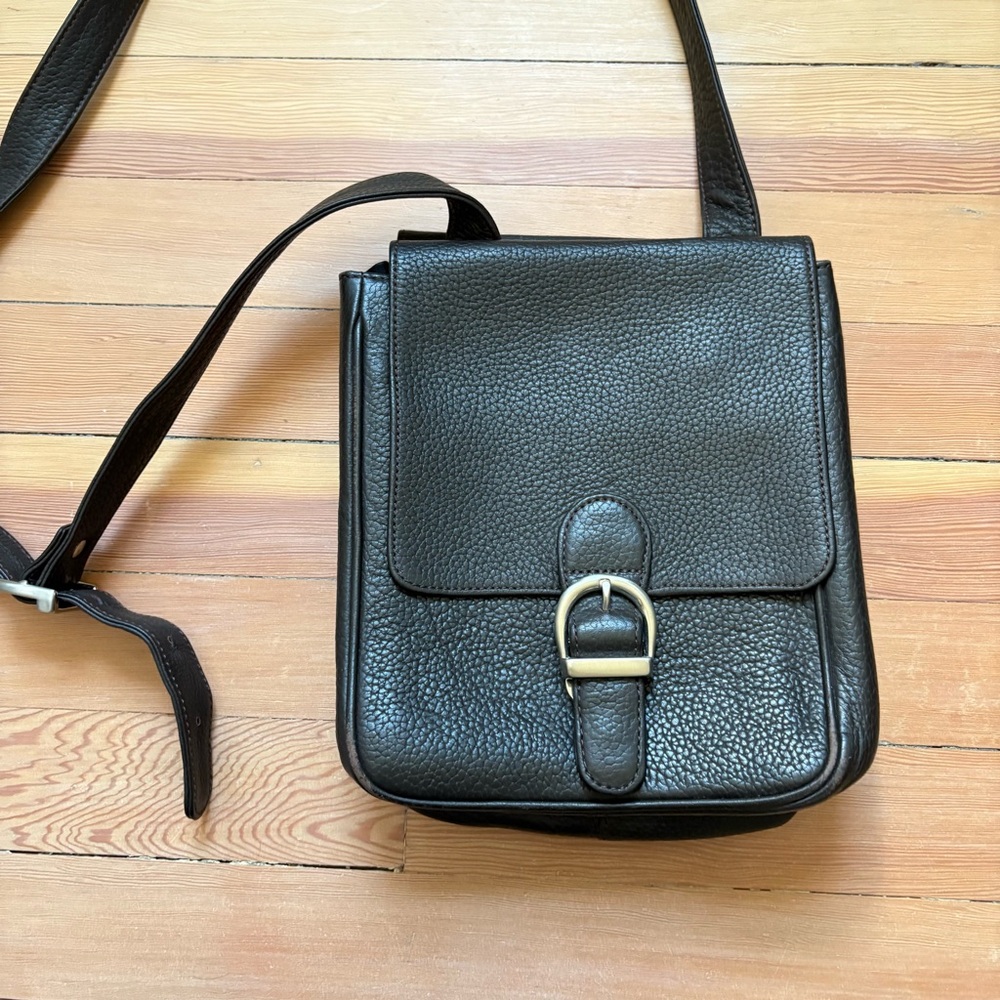 Vintage Eddie Bauer Double Sided Leather Satchel Bag